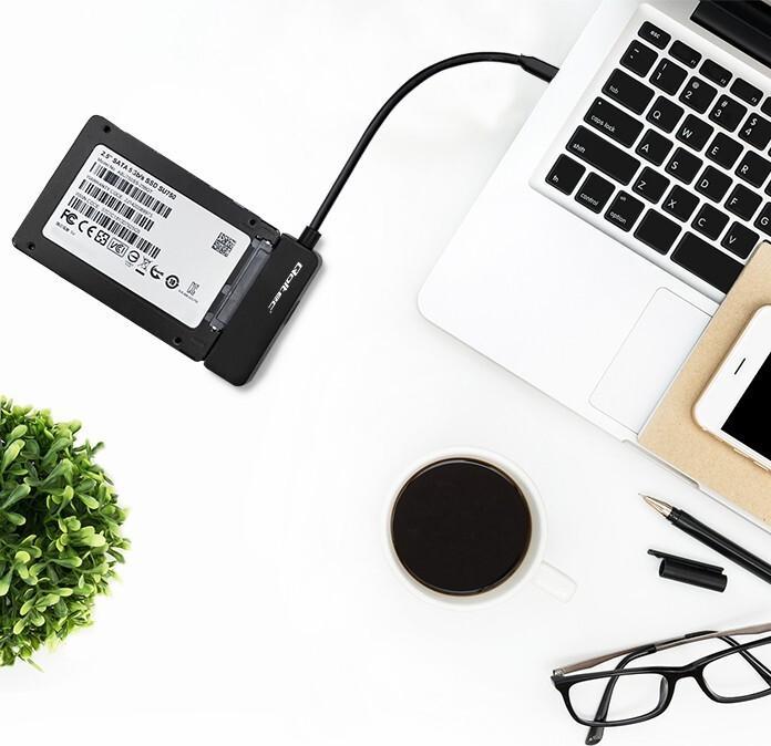 Produktbild Qoltec SATA Adapter für 2,5" SSD HDD, USB C, 2TB