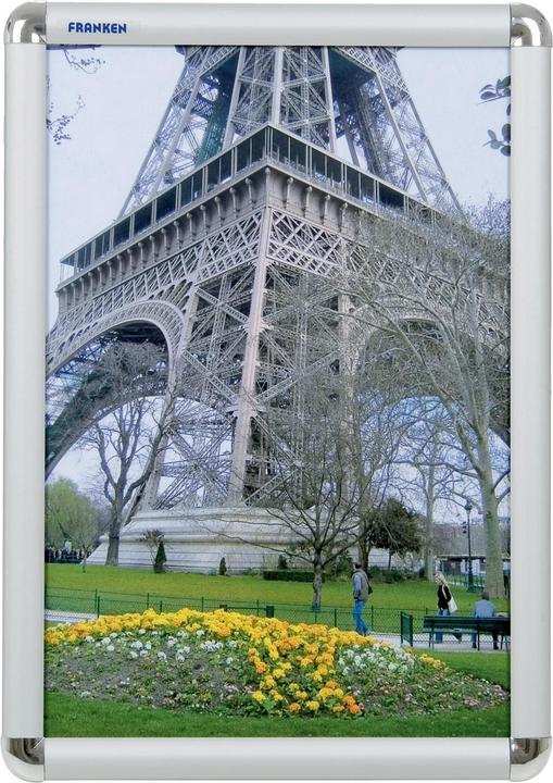 Image du produit Franken Cadre pour poster DIN A3, profilé de cadre 25 mm en aluminium anodisé argenté cadre à clipser (A3)