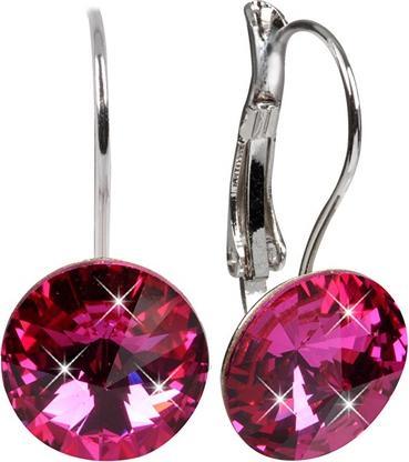 Levien Elegant Rivoli Fuchsia earrings (L)