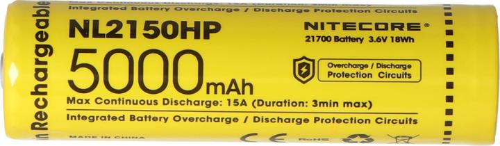 Actual product image Nitecore Li-Ion battery type 21700 - 5000mAh - NL2150HP
