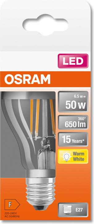 Produktbild Osram Led Retrofit Classic A Mirror (E27, 6.50 W, 650 lm, 1 x, F)