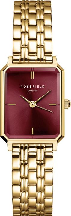 Produktbild Rosefield Octagon XS Burgundy Sunray Steel Gold Armbanduhr