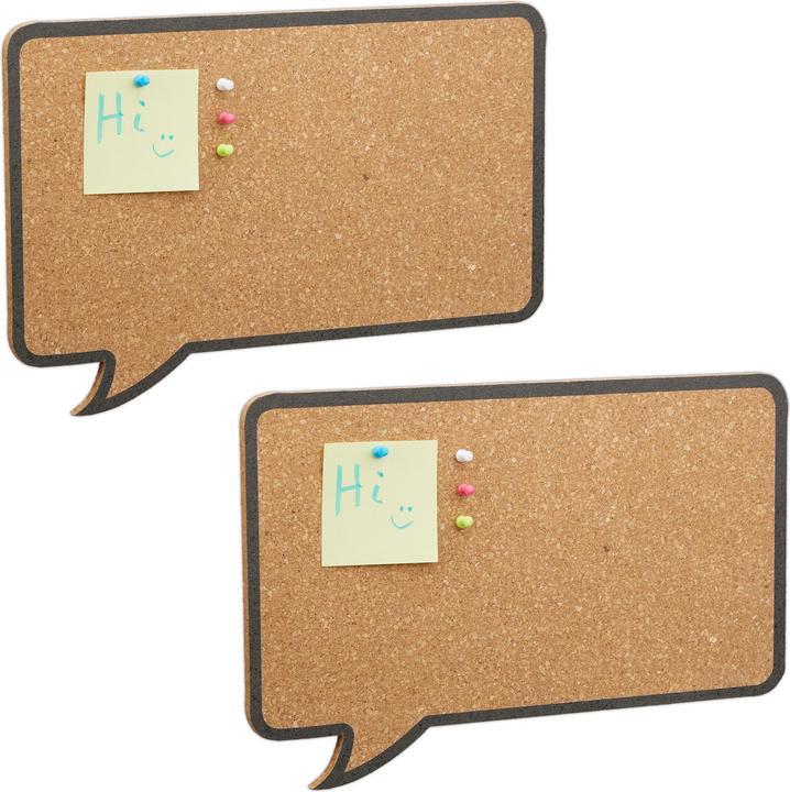 Actual product image Relaxdays 2x cork pin board (Bulletin board)