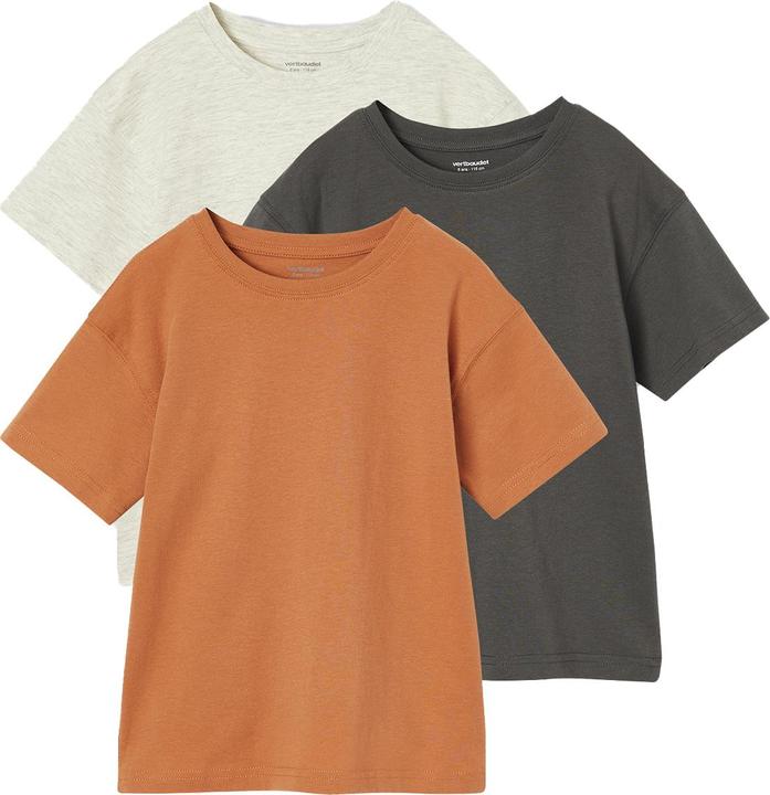 Produktbild Vertbaudet 3er-Pack Jungen T-Shirts BASIC uni (92)