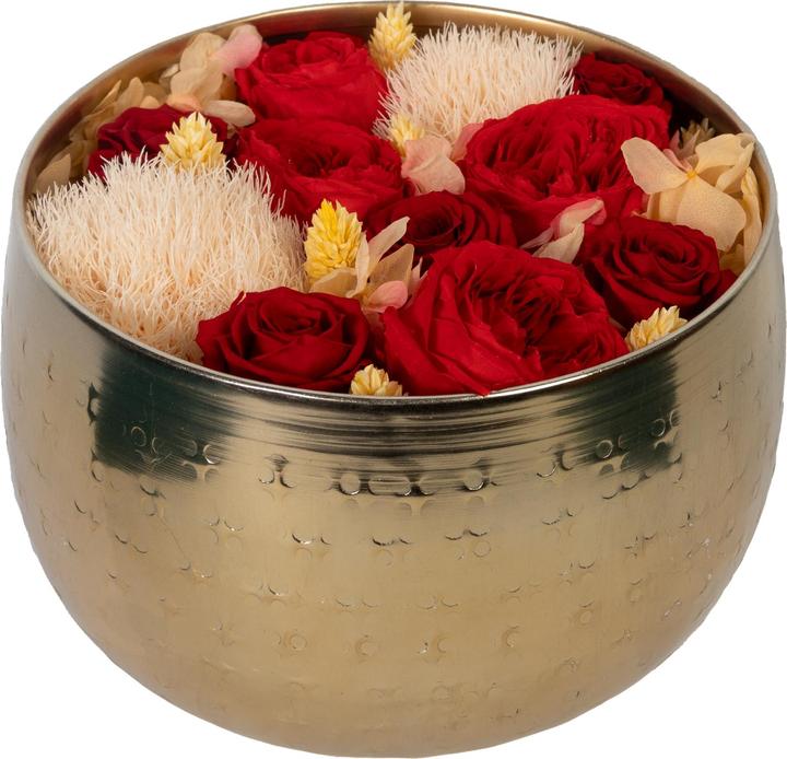 Migros Ostschweiz Premium roses (stabilised roses) in a gold bowl (Infinity Flowers)