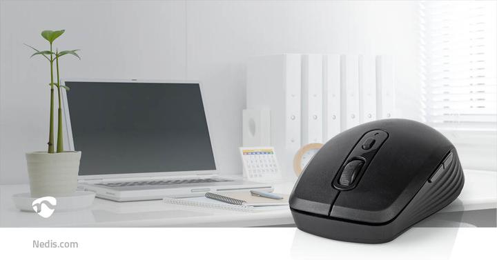 Immagine prodotto Nedis Mouse | Senza fili | 800 / 1200 / 1600 dpi | DPI regolabile | Numero di pulsanti: 6 | Destrorso (Senza fili)