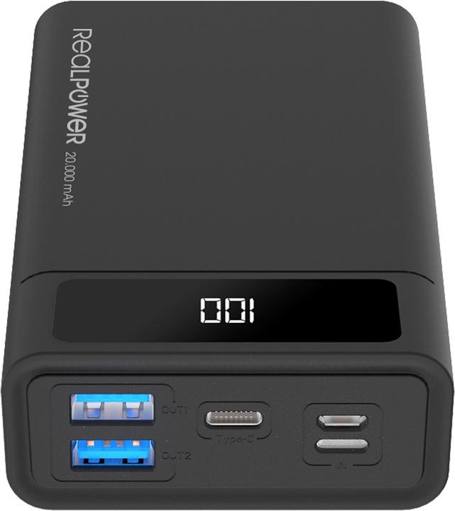 Actual product image RealPower PB-20k PD (20000 mAh, 18 W, 74 Wh)