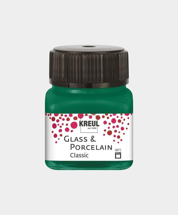 Produktbild Kreul Glass & Porcelain Classic, Porzellan- und Glasfarbe (Dunkelgrün, 20 ml)
