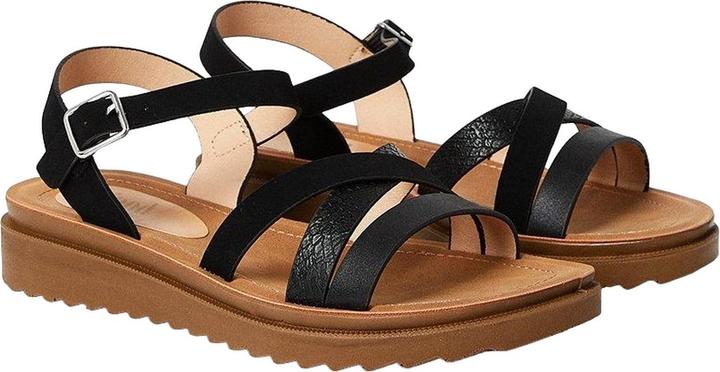 Actual product image Good For The Sole Womens/Ladies Axel Asymmetric Panel Wide Sandals (40)