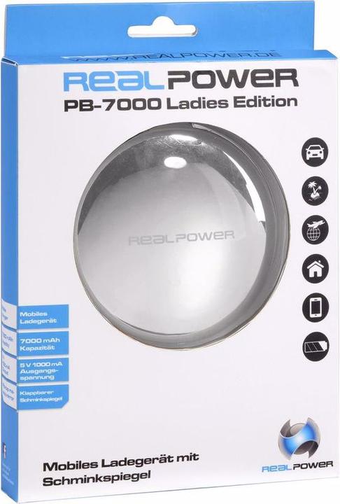 Image du produit RealPower PB-7000 Édition féminine (7000 mAh, 25.90 Wh)