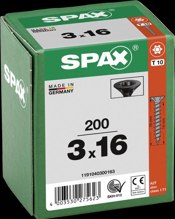Actual product image Spax Chipboard screws (200 Screws per piece)