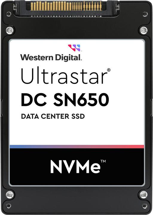 Actual product image WD Ultrastar DC SN650 SSD U.3 15MM 7680GB 6.4cm 2.5inch PCIe TLC RI-1DW/D BICS5 SE (7680 GB, 2.5")