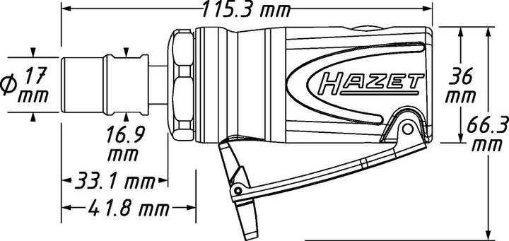Immagine prodotto HAZET Smerigliatrice per aste (Smerigliatrice, 224 W)