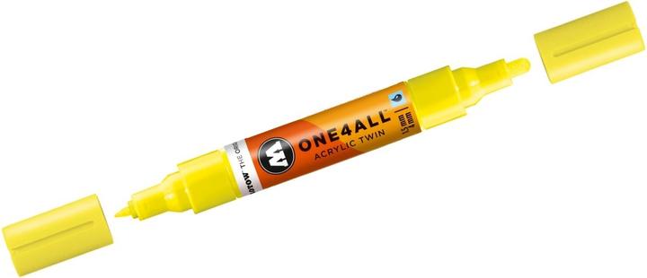 Produktbild Molotow Marqueur pour Maquettes - One4All Twin - Acrylique Jaune Fluo Phospho. - 1,5/4mm - -220 - 15 cm (Gelb, 4 mm, 1 x)