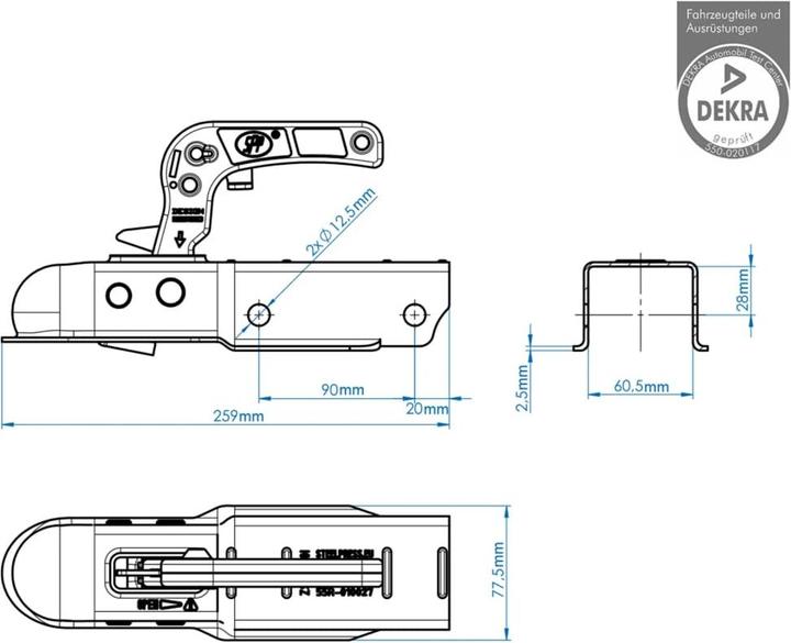 Actual product image ProPlus Kugelkupplung eckig