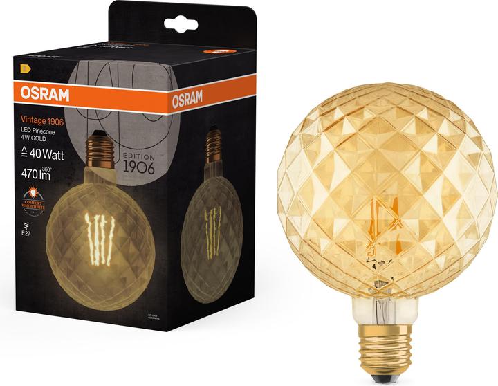Produktbild Osram Vintage 1906 Led Special Shapes (E27, 4.50 W, 470 lm, 1 x, E)