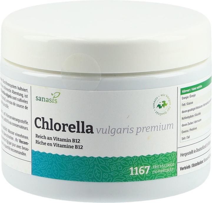 Image du produit Sanasis Chlorella Vulgaris Tablette vegan (350 pièce(s), Cachets, 410 g)
