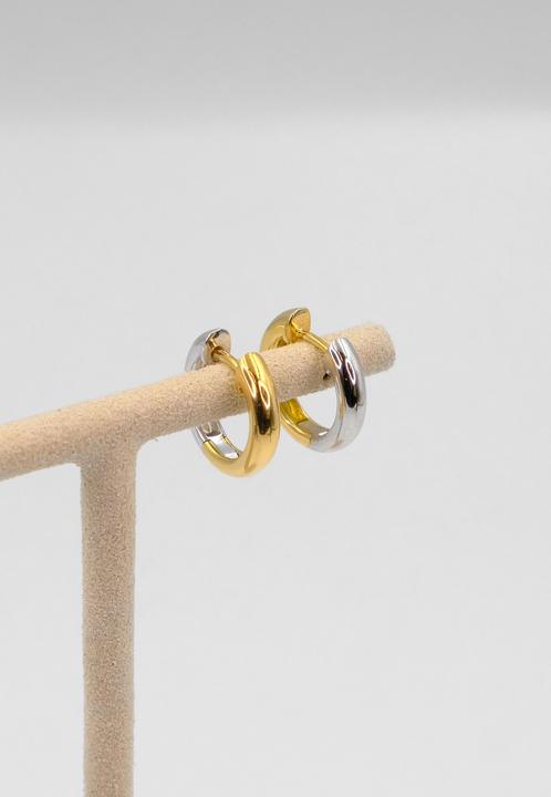 Produktbild Muau Creolen (750, Weissgold, 18 K Gelbgold)