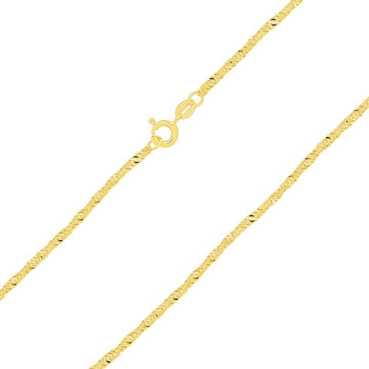 Immagine prodotto Candy Catena Singapore 2,0 mm, argento 925, placcata oro (Argento 925, Placcato oro 18k)