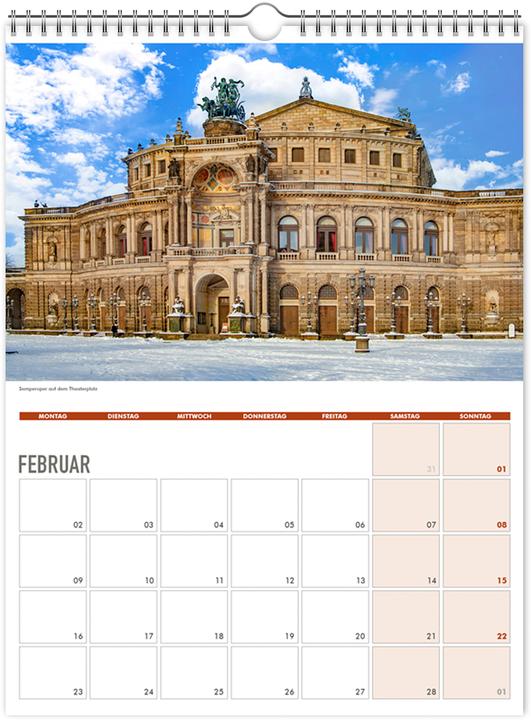 Produktbild Einschreibkalender Dresden und Schsische Schweiz 2026 (30 x 40 cm, Kein Einband, Deutsch)