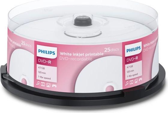 Actual product image Philips 1x25 DVD-R 4,7GB 16x IW SP (25 x)