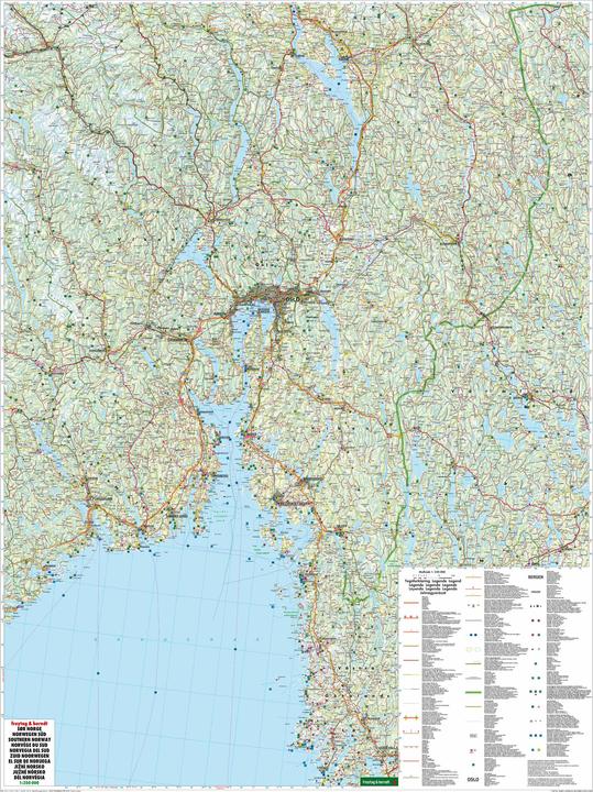 Actual product image Norway South, road and leisure map 1:250,000, freytag & berndt (freytag & berndt, Hungarian, Slovak, English, Norwegian, Dutch, Italian, Spanish, Czech)