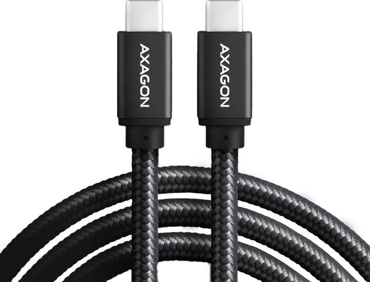 Produktbild Axagon BUCM2-CM25AB Ladekabel USB-C zu USB-C 2.0, 2,5 m, PD 240 W 5 A, ALU - Schwarz (2.50 m, USB 2.0, 240 W)