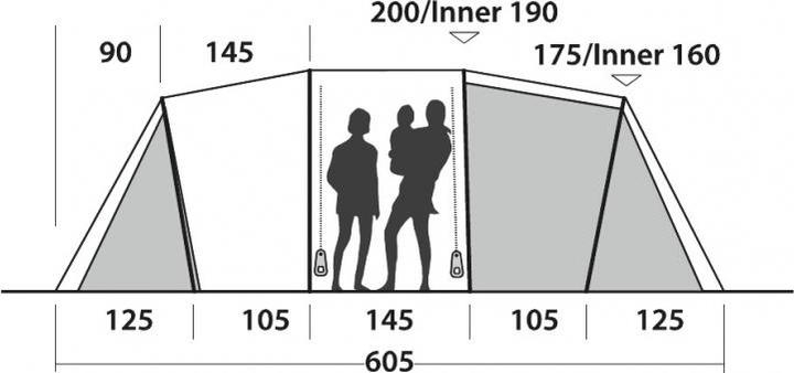 Immagine prodotto Easy Camp Tenda a tunnel Huntsville Twin 600 (Tenda a tunnel, 14.20 kg, 6 persone)