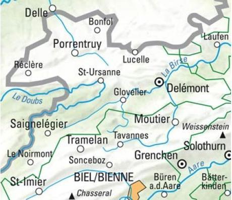 Immagine prodotto Mappa ciclistica Jura-Delsberg-Biel