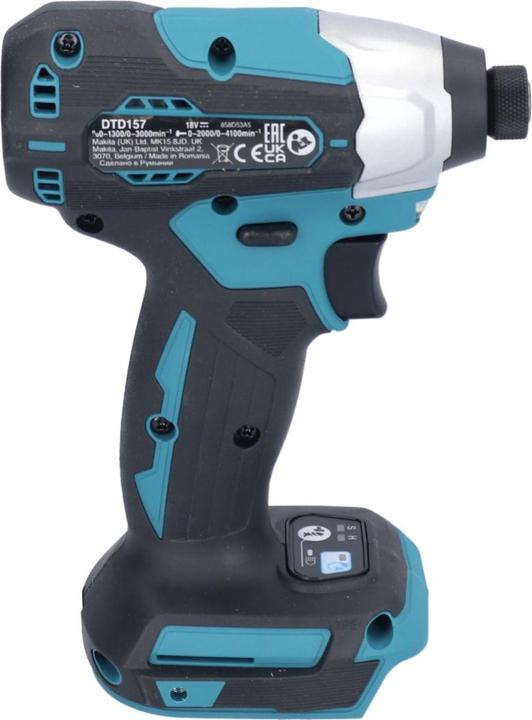 Produktbild Makita DTD 157 RM Akku Schlagschrauber 18 V 140 Nm 1/4" Brushless + 2x Akku 4,0 Ah + Ladegerät (Akkubetrieb)