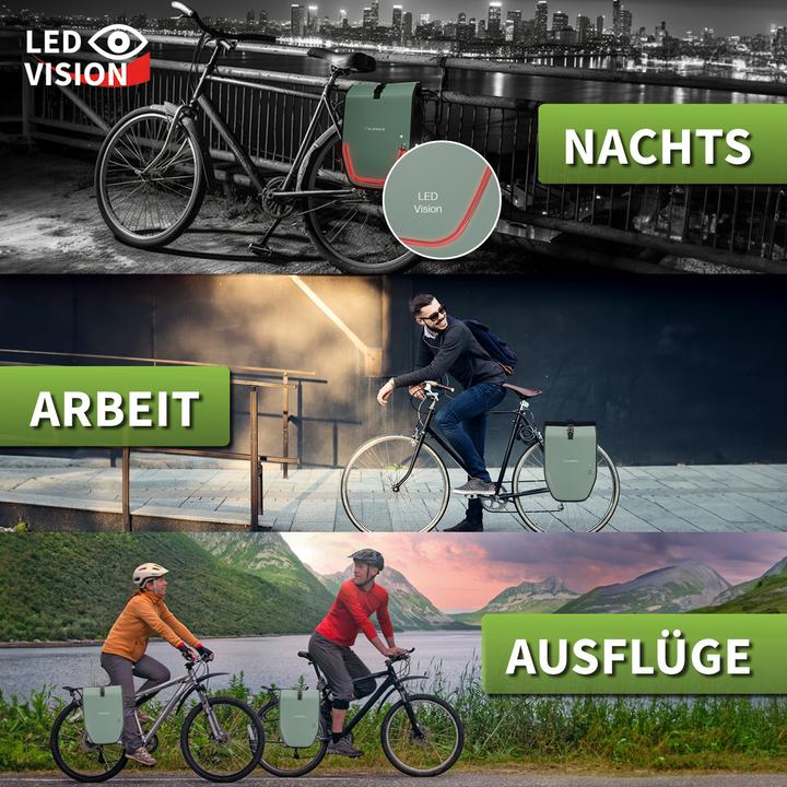 Image du produit Eloneo Sacoches vélo étanches avec LED (20 l, Sacoches)
