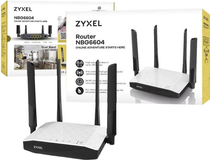 Actual product image Zyxel NBG6604 AC1200 Dual-Band Wireless Router