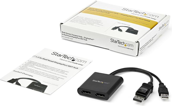 Produktbild StarTech Mst Hub - 2-Port Displayport (Digital -> Digital)