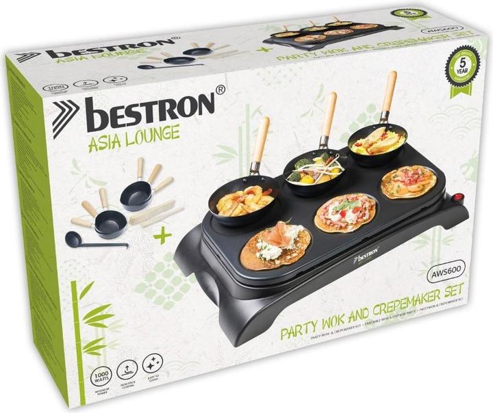 Actual product image Bestron Party Wok & Crepe Maker Set