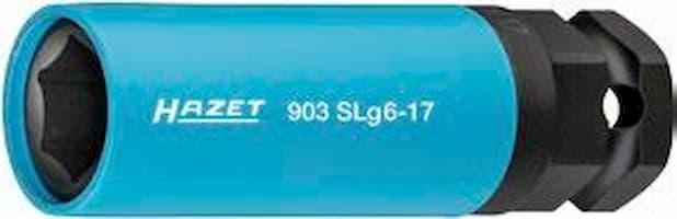 Immagine prodotto HAZET Inserto chiave a bussola per avvitatori ad impulso ∙ Ad esagono 903SLG-17 ∙ Attacco quadro, c… (17 mm)