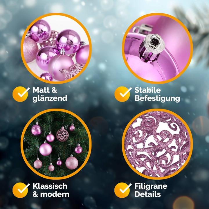 Produktbild Deuba Weihnachtsbaumkugeln (100 -teilig)
