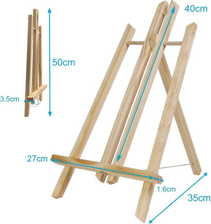 Produktbild Intirilife Tischstaffelei aus Holz 27 x 50 cm