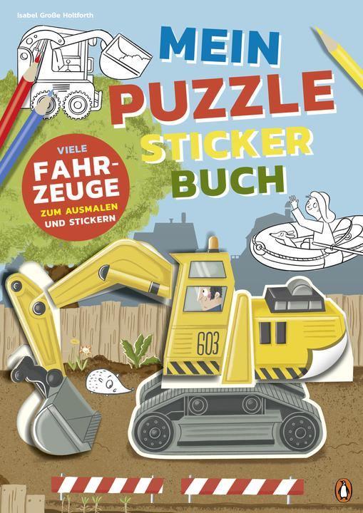 Actual product image My Colourful Puzzle Sticker Fun - Vehicles (24 pieces)
