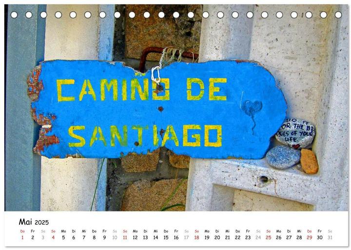 Produktbild Jakobsweg - Camino Ingles (Tischkalender 2025 DIN A5 quer), Monatskalender (A5, Deutsch)