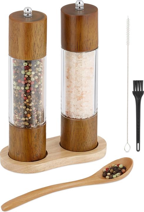 Actual product image Relaxdays 6-piece spice mill set (Various spices, Pepper, Herbs, Salt)