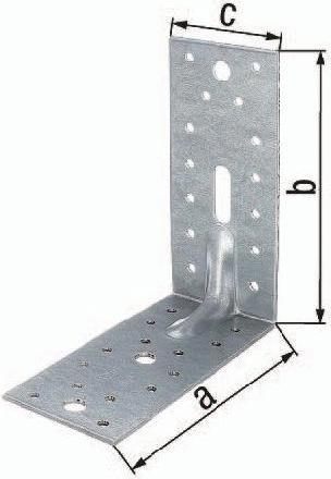 Immagine prodotto Alberts Connettore angolare pesante con perlina 150 x 150 x 65 mm, zincato sendzimir, 1 pz. (Connettore angolare, 25 pz.)