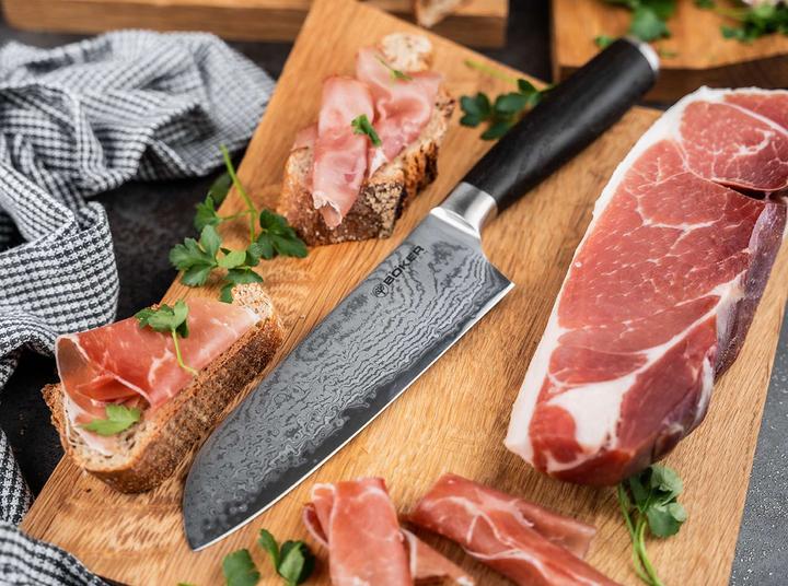 Produktbild Böker Meisterklinge Damast Santoku (16.50 cm)
