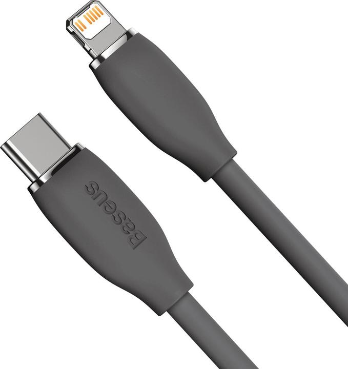 Actual product image Baseus Jelly Liquid Silica Gel Fast Charging Data Cable Type-C to iP 20W 1.2m Black (1.20 m, USB 2.0)