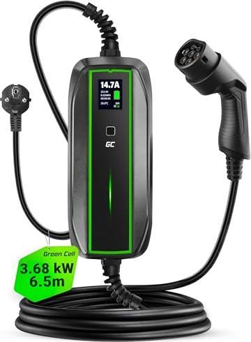 Productafbeelding GreenCell EV16 - Zwart - LCD - Zwart - AC - IP66 - Type 2 (Type 2, 3.60 kW, 16 A, CEE 7/7)
