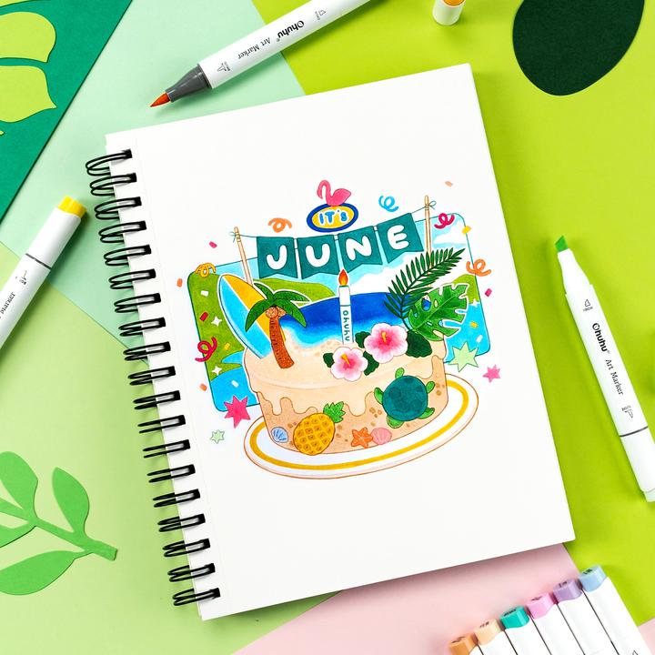 Actual product image Ohuhu Honolulu art marker (Multicoloured, 6 x)