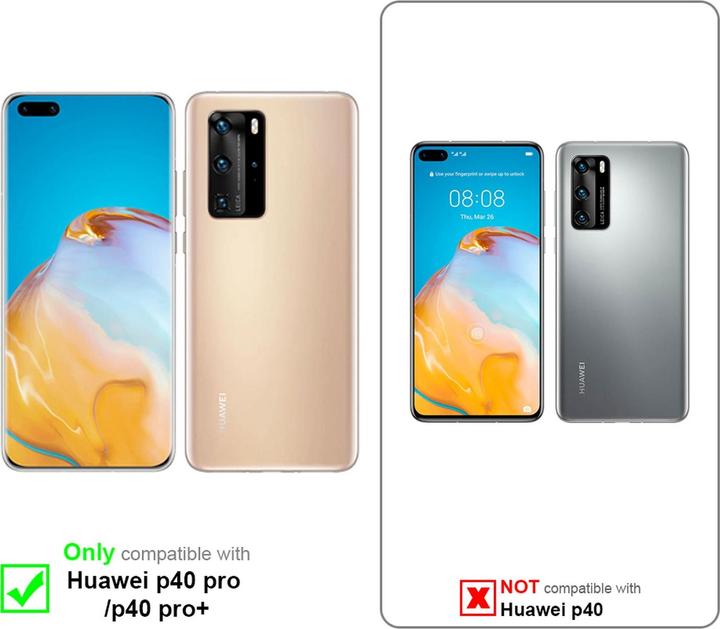 Image du produit Cadorabo Couverture en verre TPU 2 couleurs (Huawei P40 Pro+)