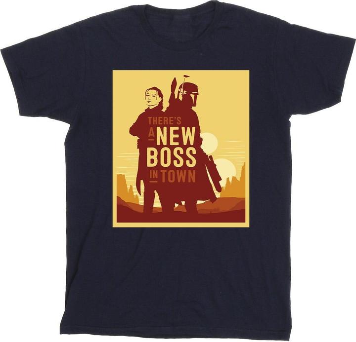 Star Wars The Book Of Boba Fett New Boss Sun Silhouette TShirt (3XL)
