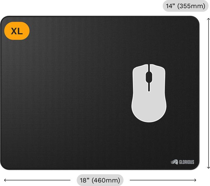 Actual product image Glorious Mouse Pad 2 XL - Stitched - Black (XL)