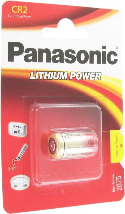 Actual product image Panasonic Batterie CR2, CR2EP, CR-2 Batterie 10er Pack (10 pcs., CR2, 850 mAh)