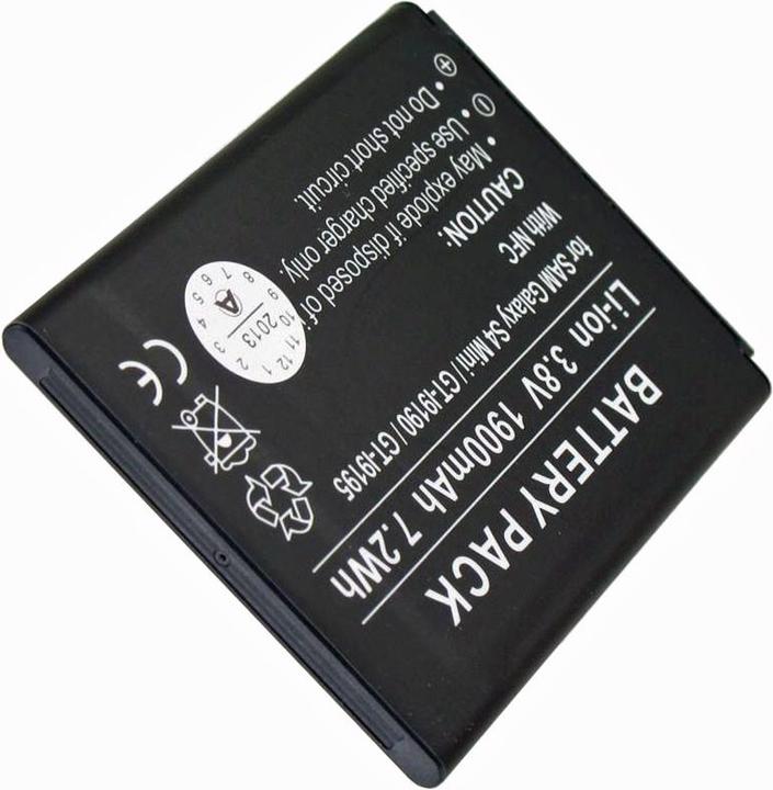 Actual product image Samsung Battery Galaxy S4 Mini replica battery, GT-I9195, GT-I9190, GT-I9192, B500BE